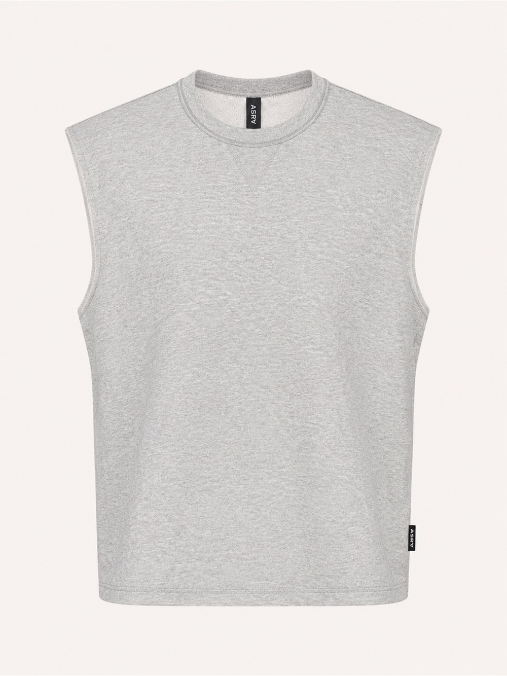 ASRV Sleeveless Sweatshirt Grey Large Minimalist Athleisure Gym Casual